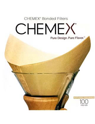 Chemex 6 Cup Square Filters, 100 PK- Natural, simple, Chemex - Barista Warehouse