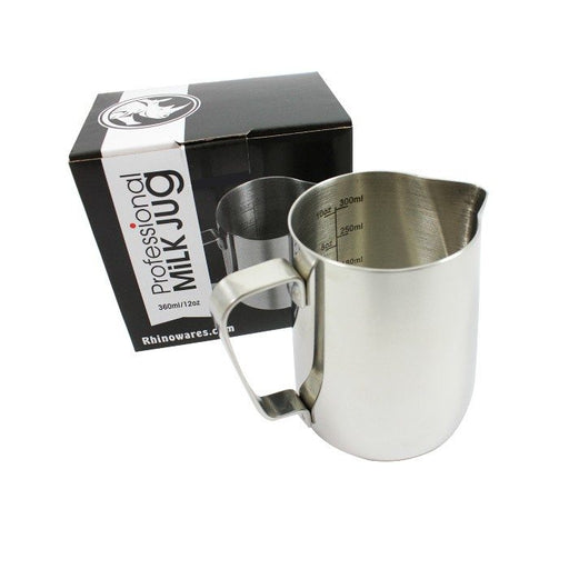 Rhino Professional Milk Jug 12oz - 360ml, simple, Rhino - Barista Warehouse